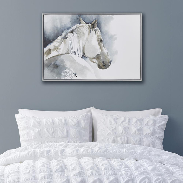 Hand Embellished Horse Framed Canvas Wall Art