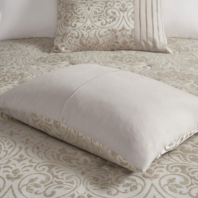 12 Piece Jacquard Comforter Set with Bed Sheets
