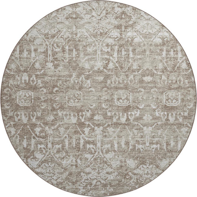 Aberdeen AB1 Mushroom 8' x 8' Round Rug