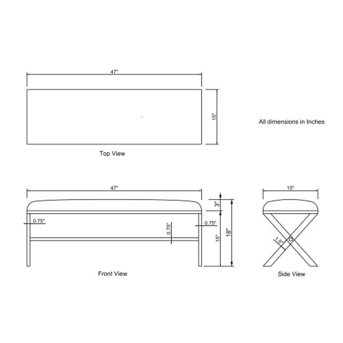 Ashland Upholstered Bench