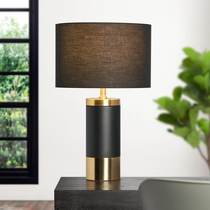 Brass/Black Cement Table Lamp