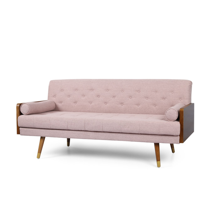 Aidan Mid-Century Modern Tufted Fabric Sofa