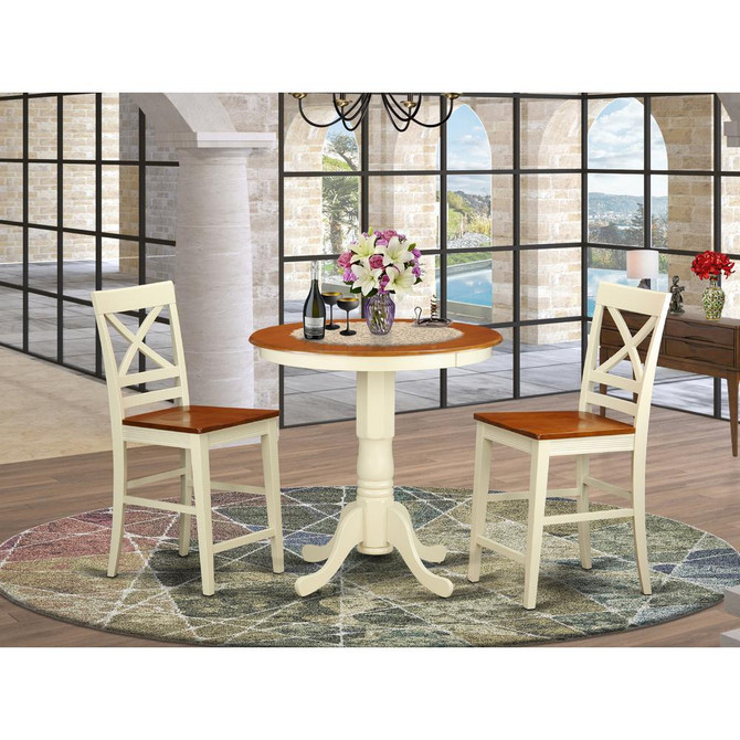 3  Pc  counter  height  Dining  set  -  counter  height  Table  and  2  counter  height  stool.