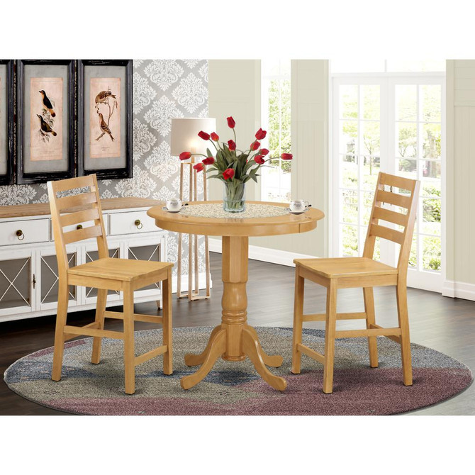 3  Pc  counter  height  Table  and  chair  set  -  high  top  Table  and  2  Dining  Chairs.