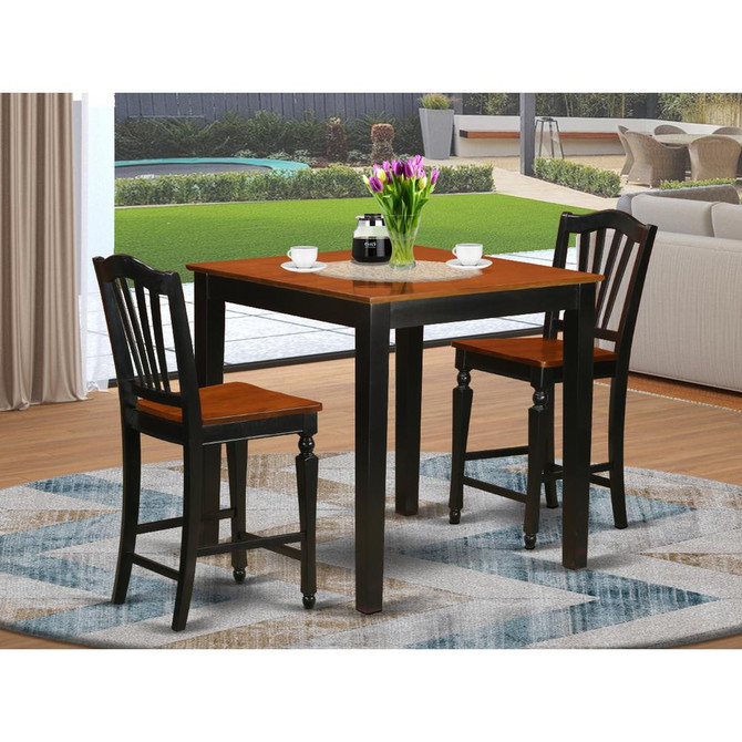 3  Pc  counter  height  Dining  room  set-pub  Table  and  2  Kitchen  Chairs.