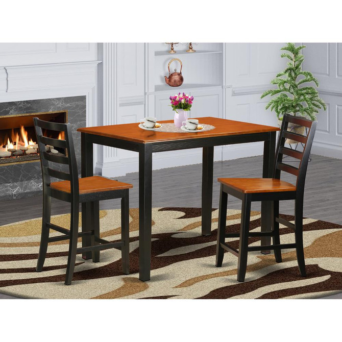 3  Pc  counter  height  pub  set-pub  Table  and  2  Kitchen  Dining  Chairs.