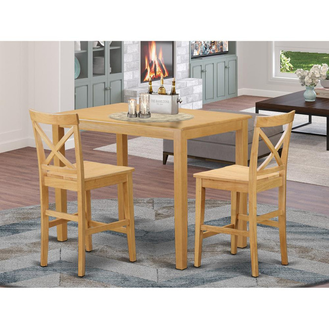 3  Pc  counter  height  set  -  high  top  Table  and  2  Dining  Chairs.