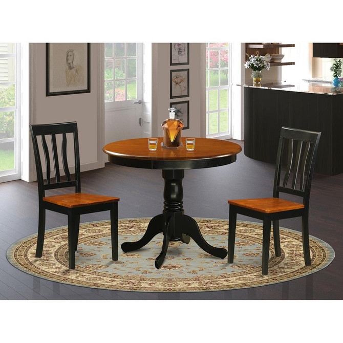 Dining  set  -  3  Pcs  with  2  Wood  Chairs