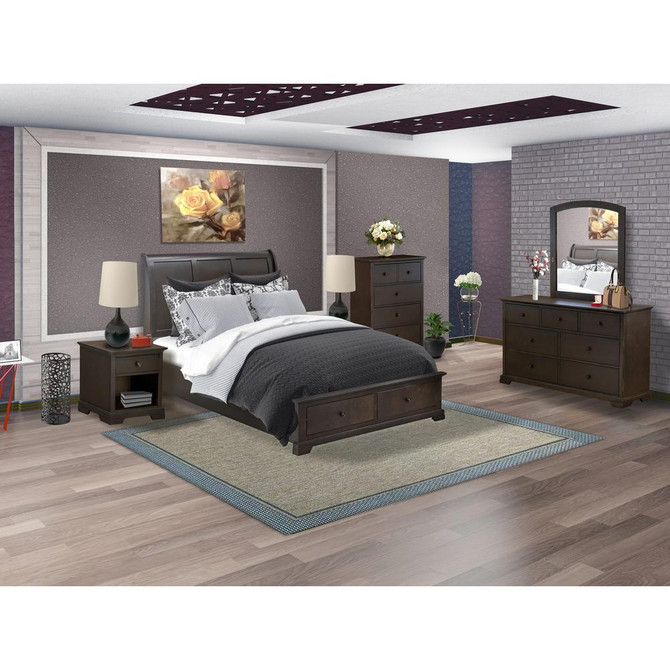 Cordova 6-Pc Bedroom Set Includes a Queen Size Bed