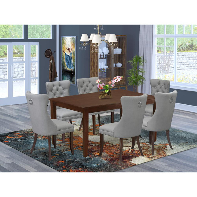 7 Piece Dining Table Set Consists of a Rectangle Kitchen Table