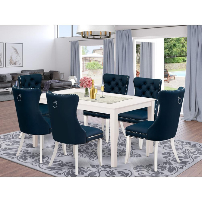 7 Piece Dining Table Set Consists of a Rectangle Kitchen Table