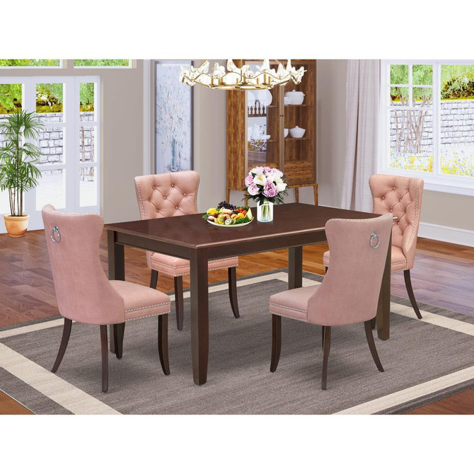 5 Piece Kitchen Table Set Contains a Rectangle Dining Table