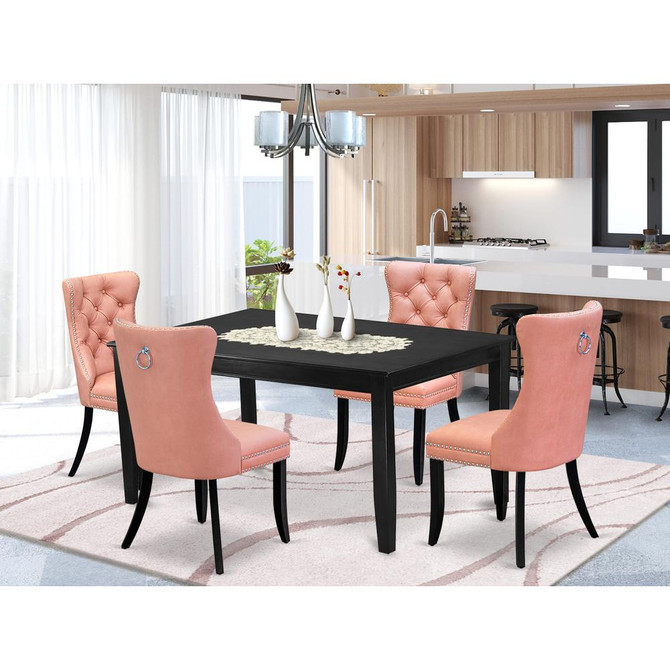 5 Piece Kitchen Table Set Contains a Rectangle Dining Table