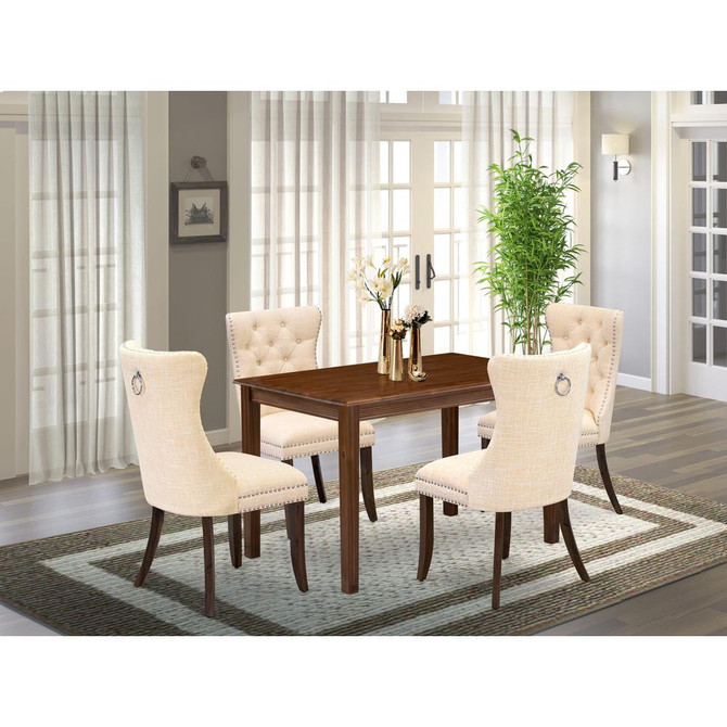 5 Piece Dining Table Set Consists of a Rectangle Kitchen Table