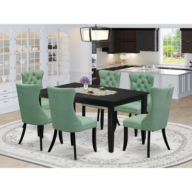 7 Piece Modern Dining Table Set