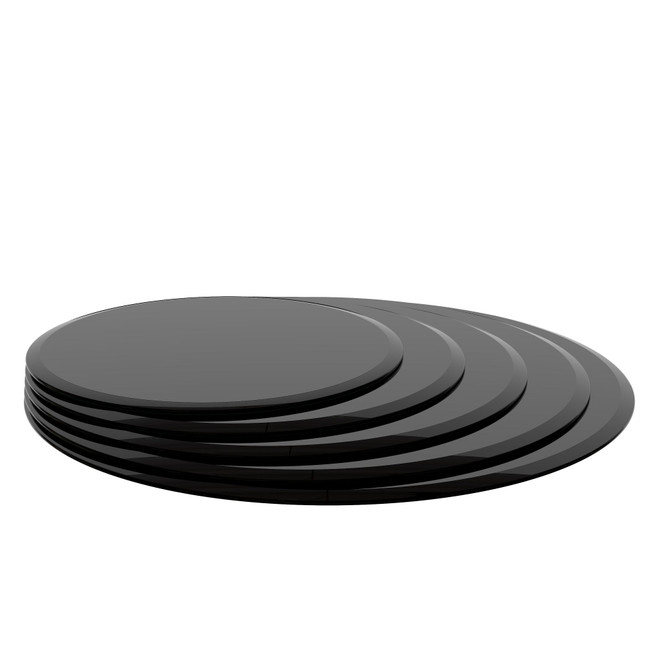32" Inch Round Tempered Glass Table Top black Glass 1/2" Inch Thick Beveled Polished Edge