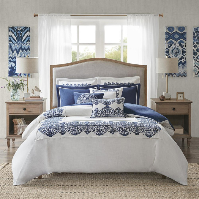 100% Polyester 9pcs Comforter Set W/ Emboridery
