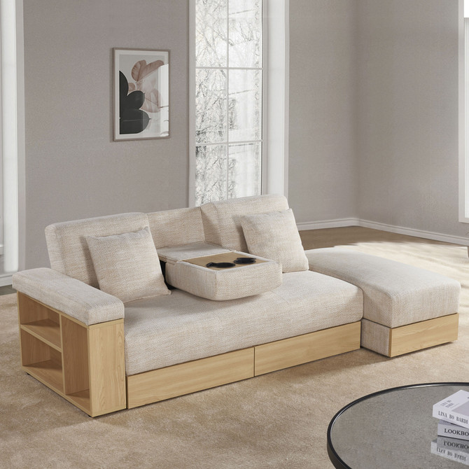 Multi-functional sofa, Beige