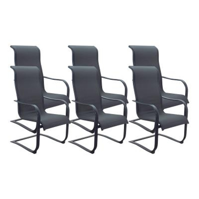 Portside Aluminum Sling Bucket Chair set of 6