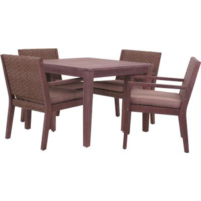 Courtyard Casual Bridgeport II 5 Pc Dining Set Includes: One 39" Table and 4 Dining Chairs
