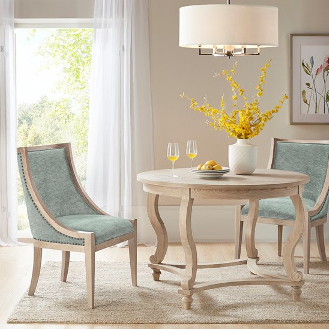 Elmcrest Upholstered Dining Chair with Nail-head Trim