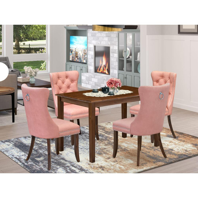 5 Piece Dining Table Set Consists of a Rectangle Kitchen Room Table