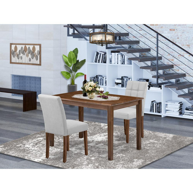 3 Piece Kitchen Table Set contain A Wooden Dining Table