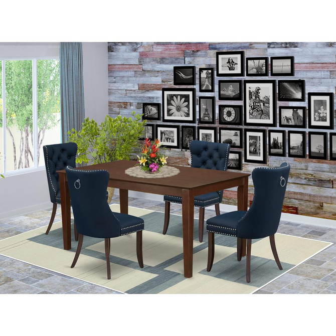 5 Piece Dining Room Table Set Consists of a Rectangle Kitchen Table