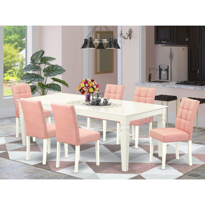 7 Piece Dining Table Set consists A Wooden Table