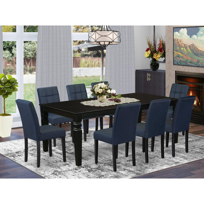9 Piece Dinner Table Set contain A Kitchen Table