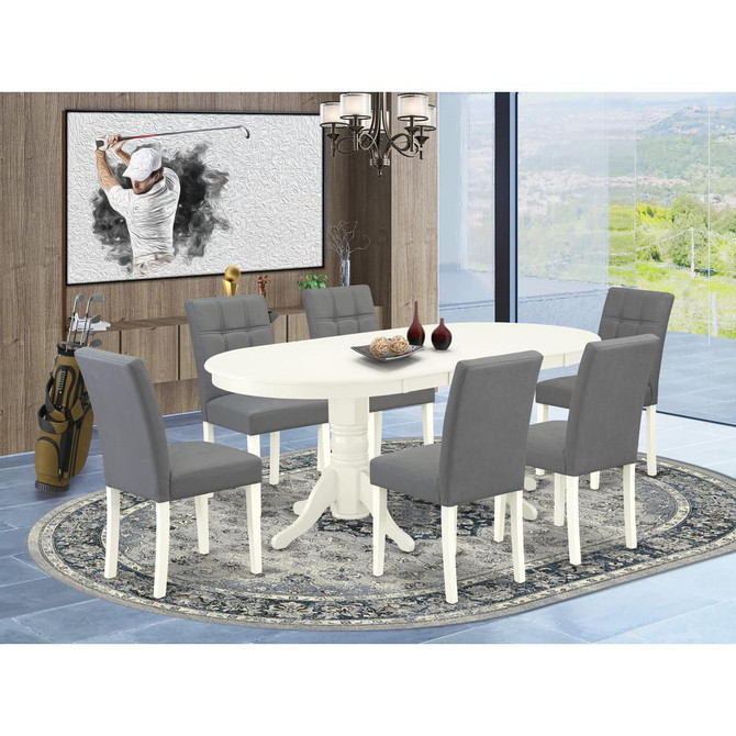 7 Piece Modern Dining Table Set contain A Dinner Table