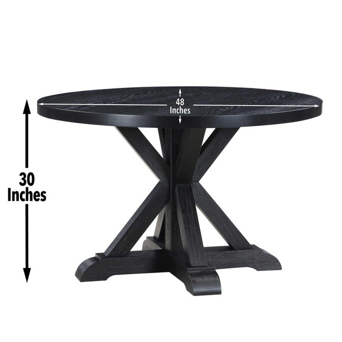 Molly Round Dining Table Black