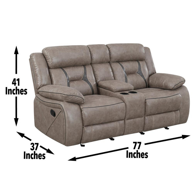 Tyson Reclining Glider Console Loveseat