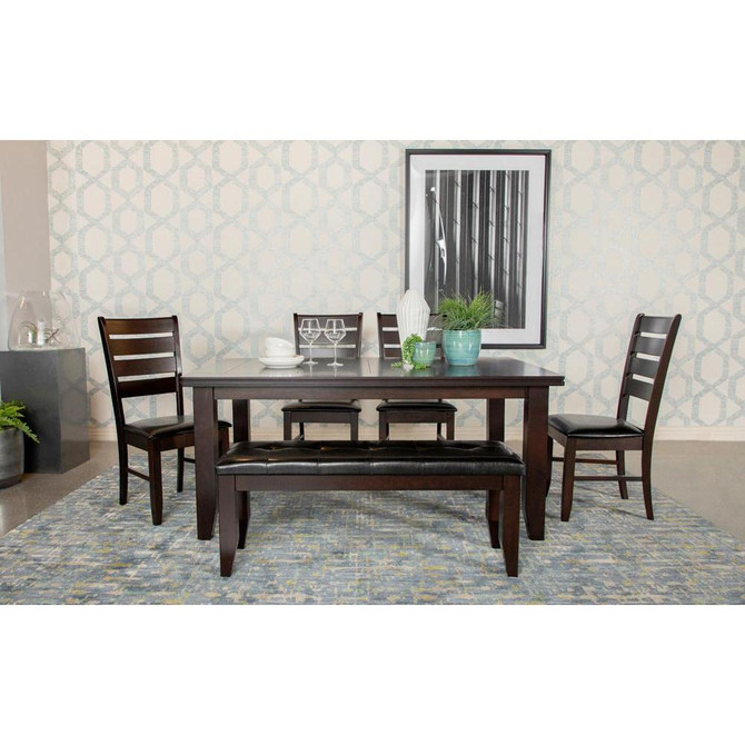 Dalila Dining Room Set Cappuccino and Black