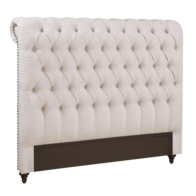 Devon Tufted Upholstered Eastern King Headboard Beige