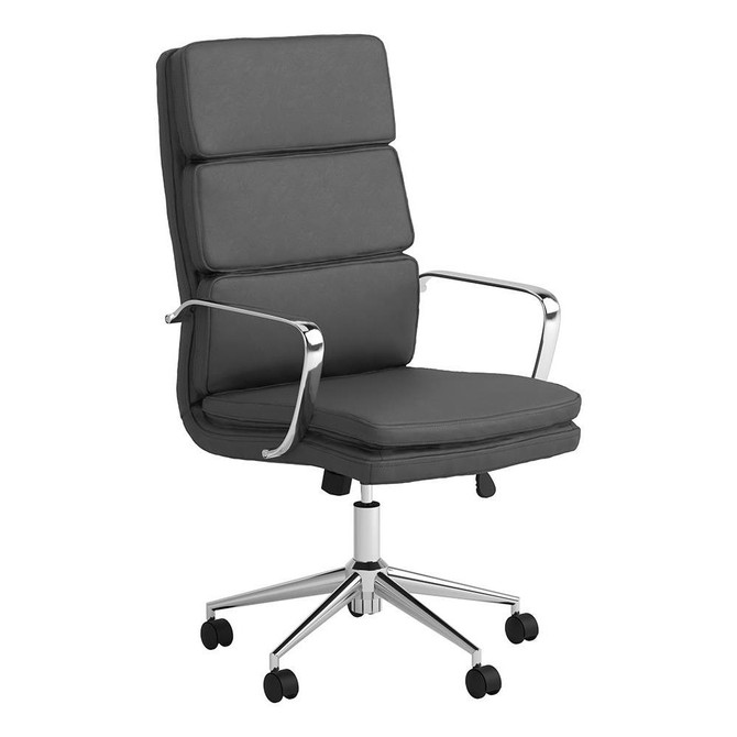 Ximena High Back Upholstered Office Chair Grey