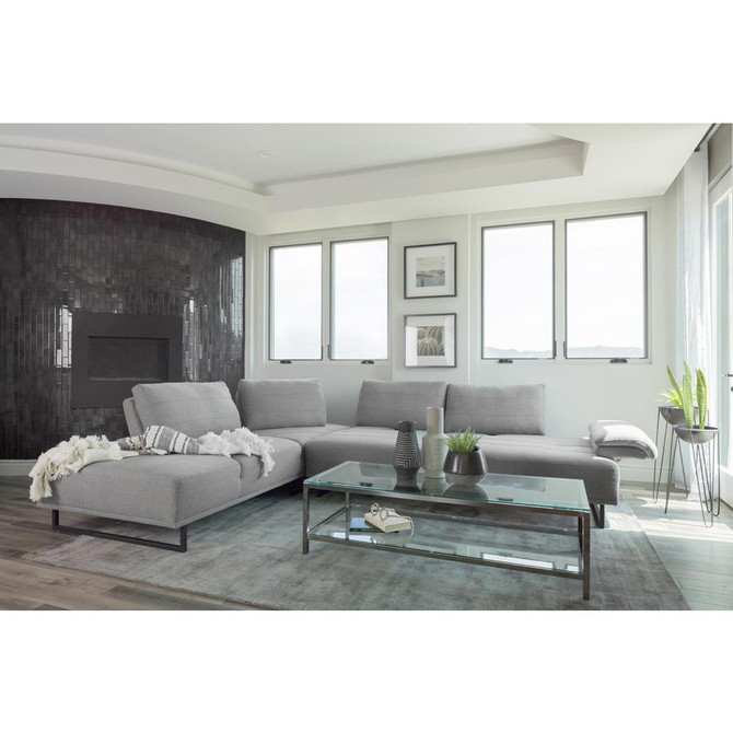 Arden 2-piece Adjustable Back Sectional Taupe