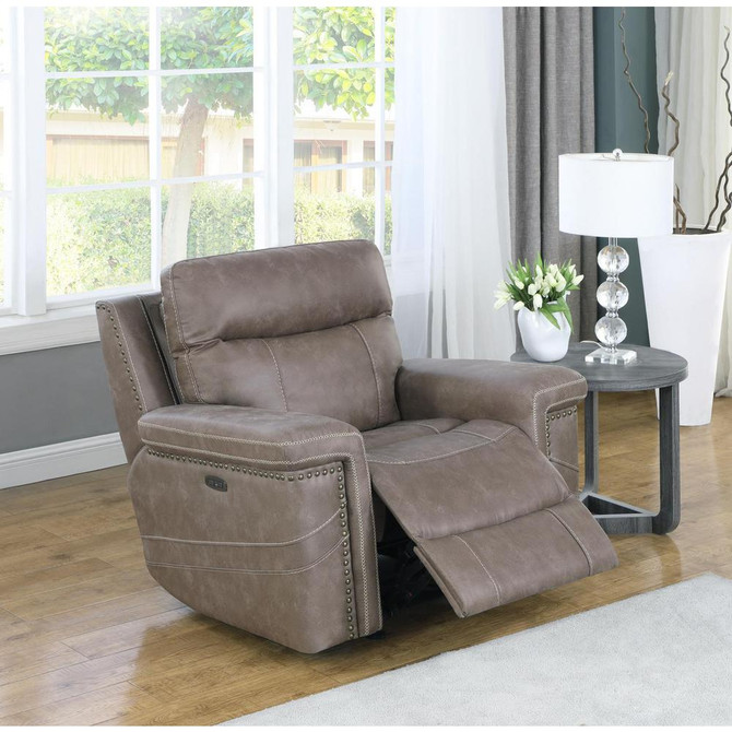 Wixom Power^2 Glider Recliner Taupe