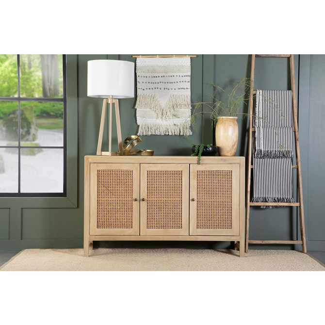 Zamora Rectangular 3-door Accent Cabinet Natural