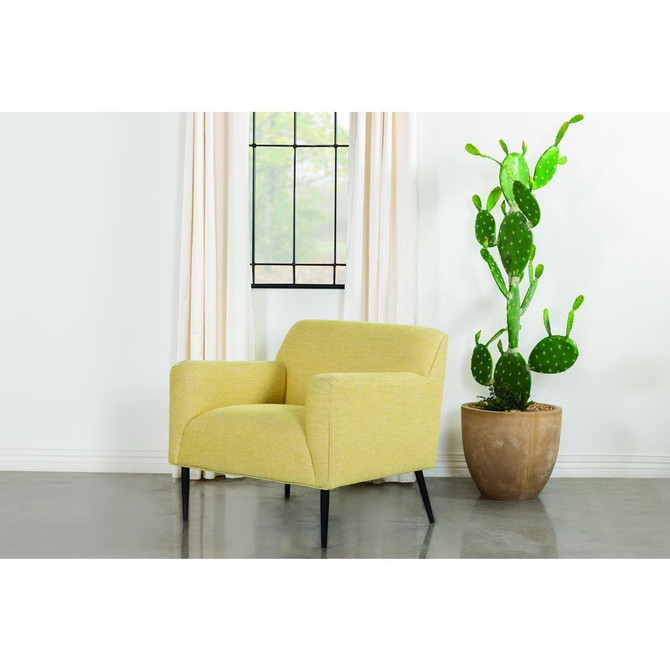 Darlene Upholstered Track Arms Accent Chair Lemon