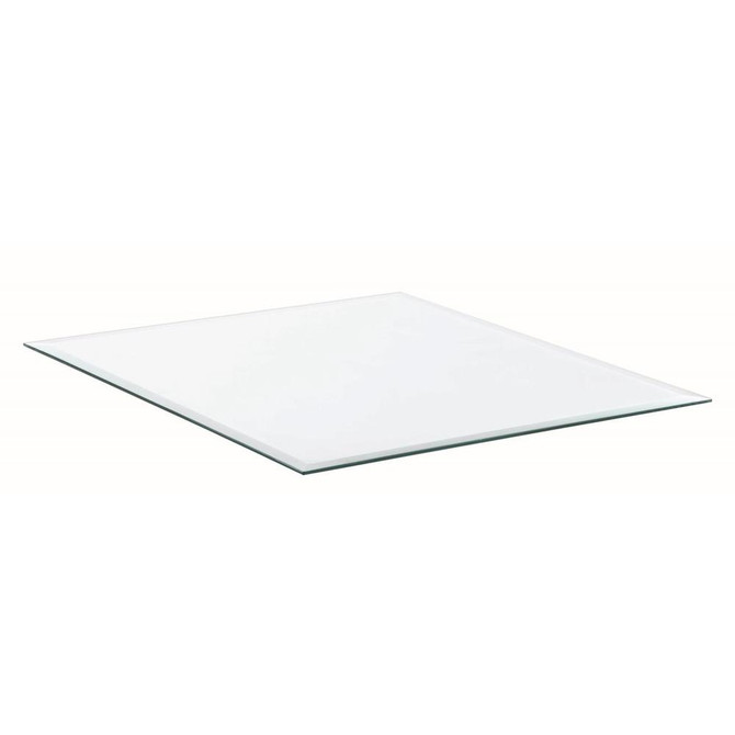 24" 6mm Square Glass Top Clear