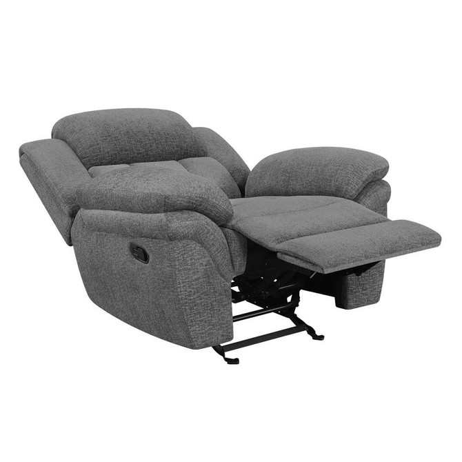 Bahrain Upholstered Glider Recliner Charcoal