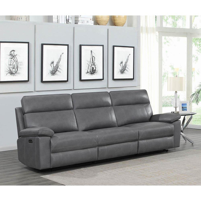 Albany Motion Collection 3 Pc Power2 Sofa Transitional, Grey