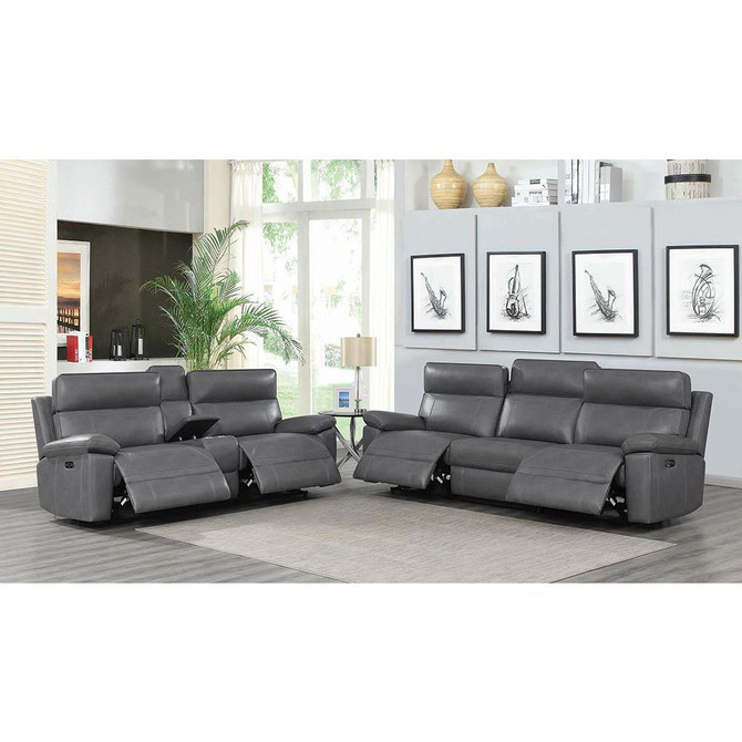 Albany Motion Collection 3 Pc Power2 Sofa Transitional, Grey