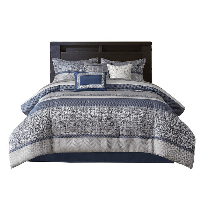 7 Piece Jacquard Comforter Set