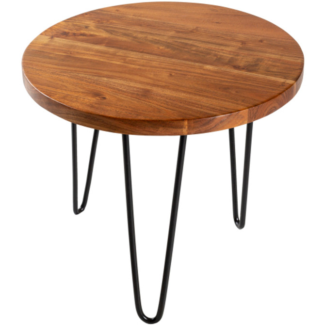 Selene Wood Base Metal Table Set