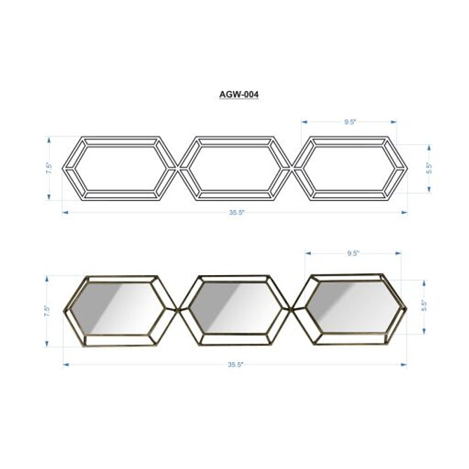 Alpenglow 36 X 8 inch Wall Mirror