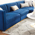 Sanguine Channel Tufted Performance Velvet 4-Piece Modular Sectional Sofa, Navy