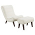 Hawkins Lounger with Ottoman, White