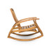 Alva Outdoor Acacia Wood Rocking Chair with Footrest, Teak Finish